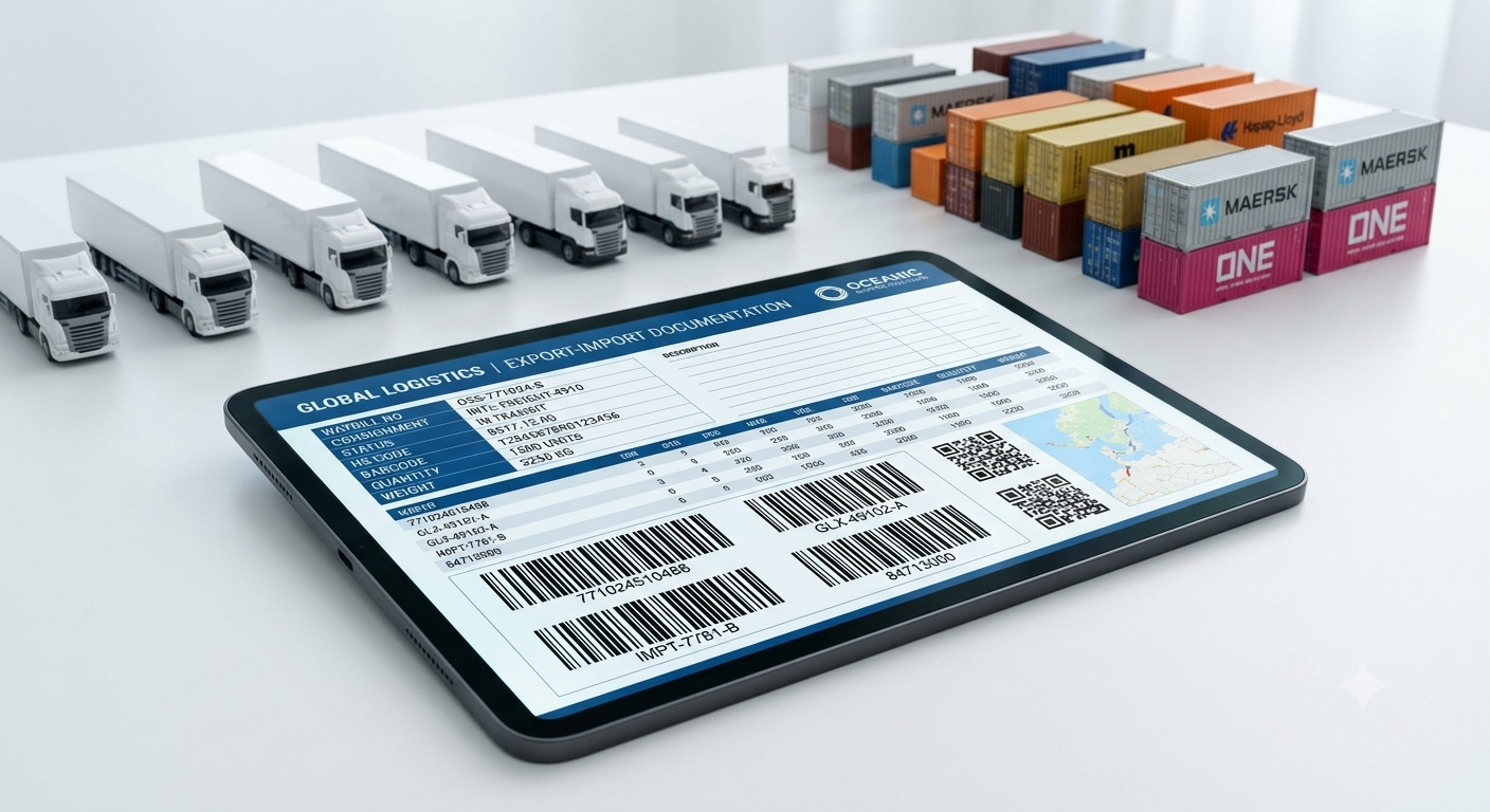 Dokumen digital ekspor impor untuk memeriksa pentingnya HS Number dalam sistem manajemen logistik terintegrasi bersama USLOGT.